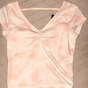 Pink flower shirt